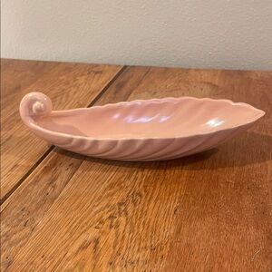 Franciscan Coronado Swirl Coral Pink Relish Tray–California Pottery–Mid-Century
